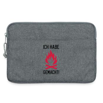 Ich habe Feuer gemacht - Laptoptasche 13" - Grau meliert - Vorne