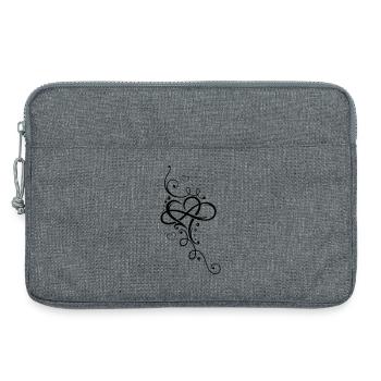 Herz, Unendlichkeit, heart, infinity - Laptoptasche 13" - Grau meliert - Vorne