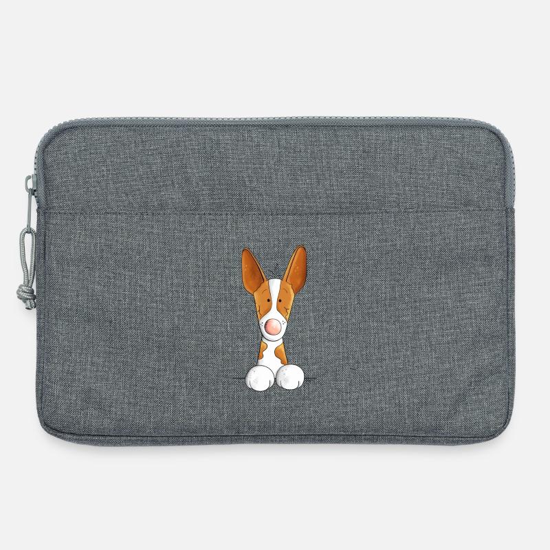 Neugieriger Podenco - Laptoptasche 13" - Grau meliert
