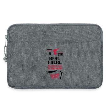 Belle Beau-Frère / Belle-Sœur / Beau Frere / Belle - Sacoche pour ordinateur portable 13 pouces - gris chiné - Devant