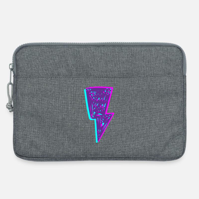 Psychedelischer Neonstrahl - Laptoptasche 13" - Grau meliert