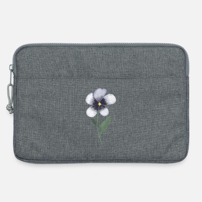 Stiefmütterchen Veilchen - Laptoptasche 13" - Grau meliert