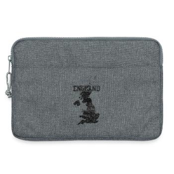 England Brick Map Texture - Laptop bag 13" - heather grey - Front