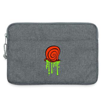 Snail shell, snail, slime, disgusting, slimy - Laptop bag 13" - heather grey - Front