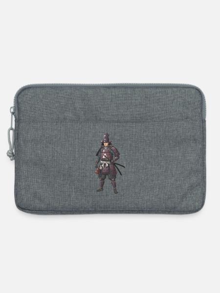 Lila gepanzerter Samurai Sengoku - Laptoptasche 13" - Grau meliert
