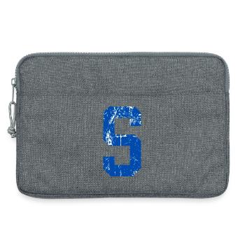 Lettre s sport rétro  - Sacoche pour ordinateur portable 13 pouces - gris chiné - Devant