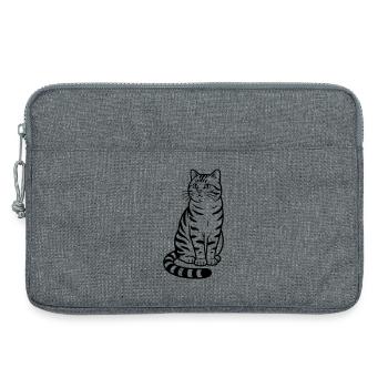Bengal cat - Laptop bag 13" - heather grey - Front