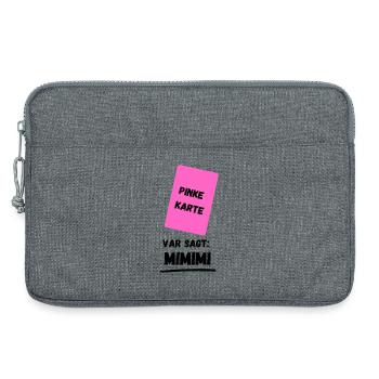 Pink Card - Laptop bag 13" - heather grey - Front