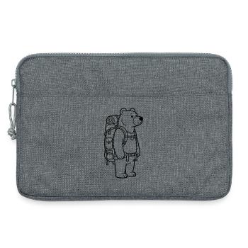 Ours de randonnée - Sacoche pour ordinateur portable 13 pouces - gris chiné - Devant