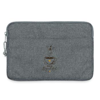 BEE Brewtiful Coffee Mug Design - Laptop bag 13" - heather grey - Front
