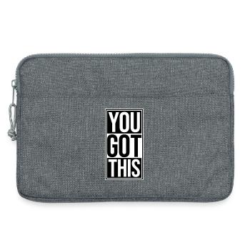 You Got This Motivierend Inspirierend Spruch Zitat - Laptoptasche 13" - Grau meliert - Vorne