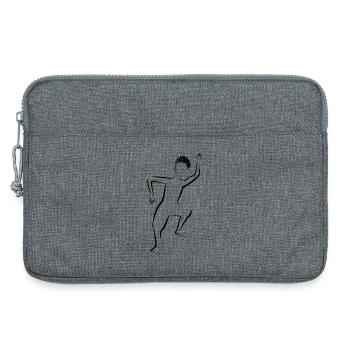 Silhouette dansante - Sacoche pour ordinateur portable 13 pouces - gris chiné - Devant