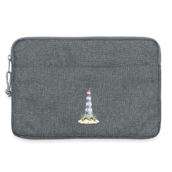Für Dich lass ich das Licht an - Laptoptasche 13" - Grau meliert - Vorne