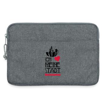 Stadt Liebe Frankfurt Geschenk - Laptoptasche 13" - Grau meliert - Vorne