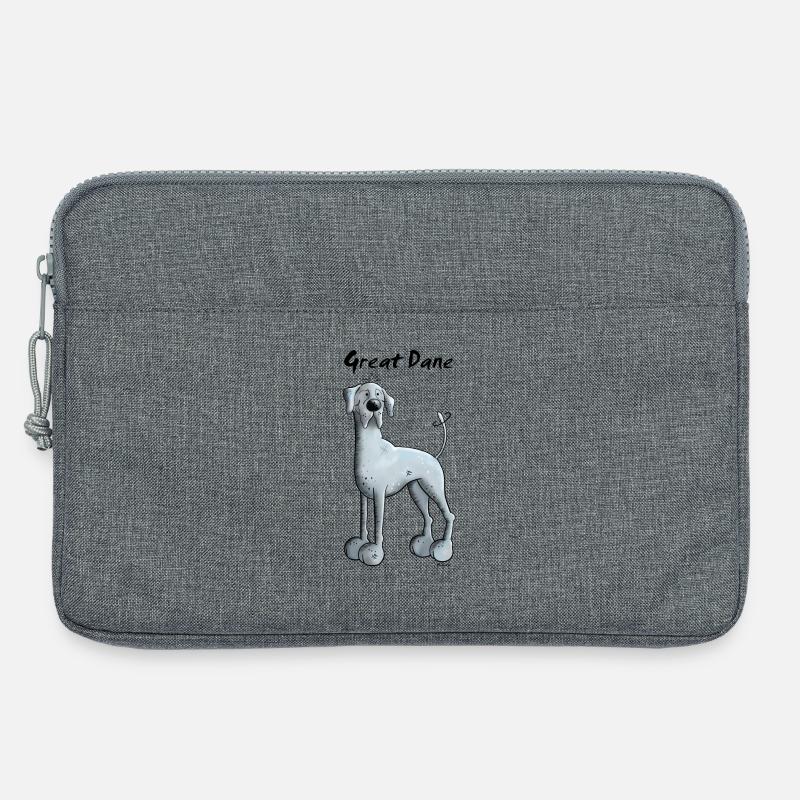 Drollige Deutsche Dogge - Laptoptasche 13" - Grau meliert