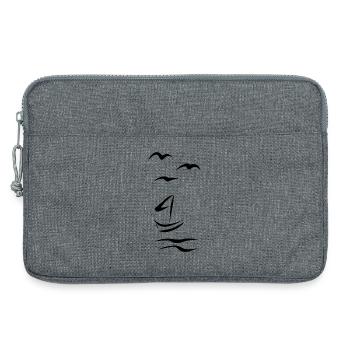 Voilier Allemagne du Nord Marin Capitaine - Sacoche pour ordinateur portable 13 pouces - gris chiné - Devant