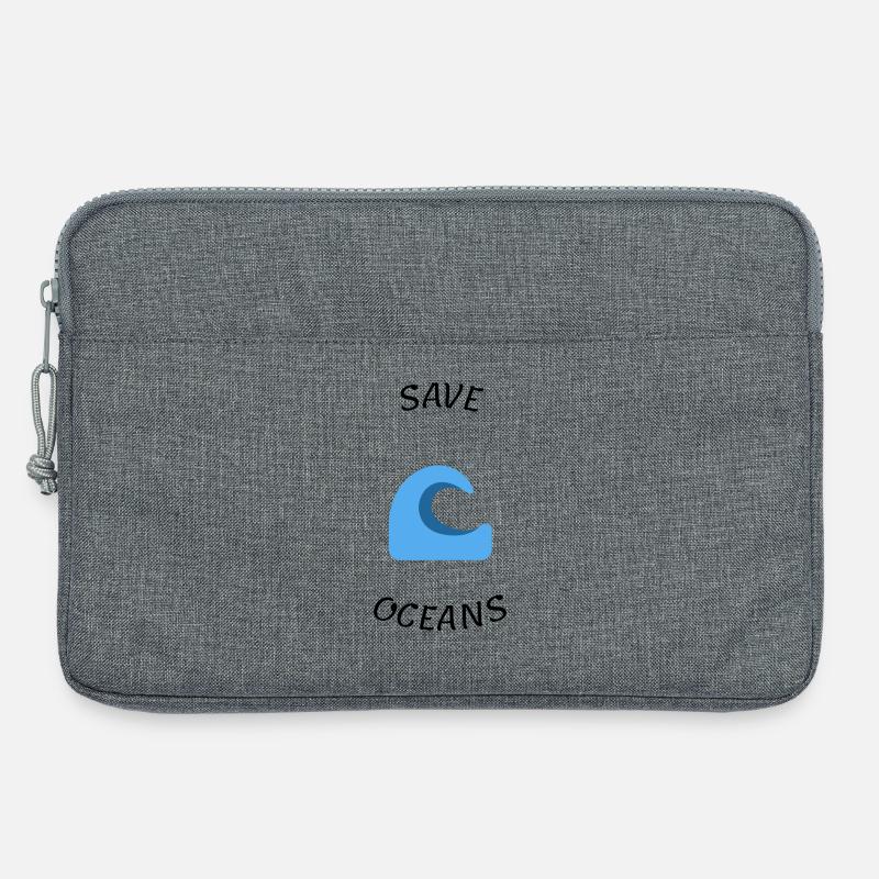 Save ocean - Laptop bag 13" - heather grey