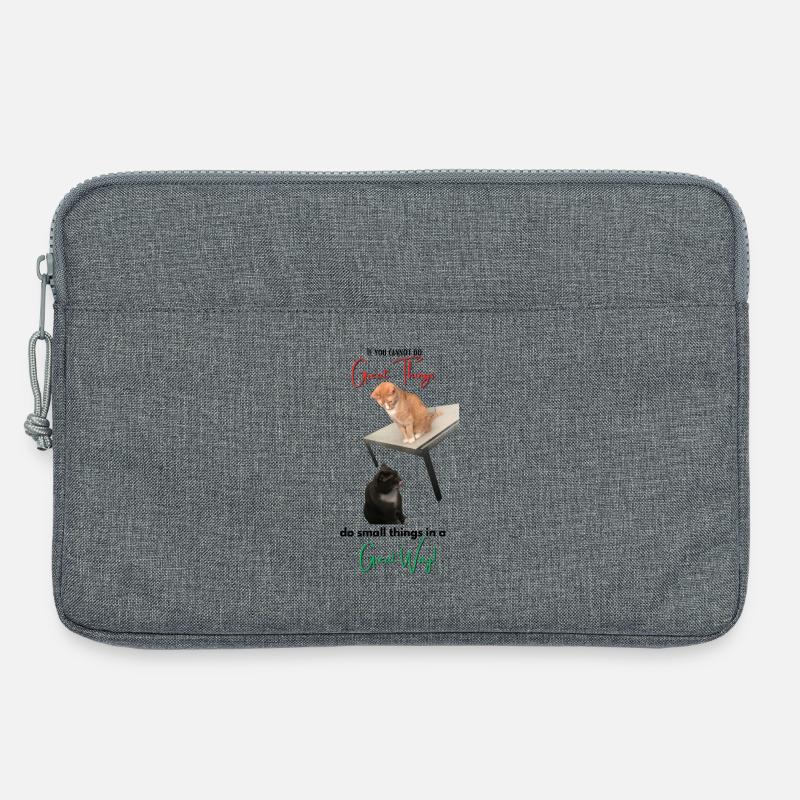 If you cannot do Great Things, do small things... - Laptoptasche 13" - Grau meliert