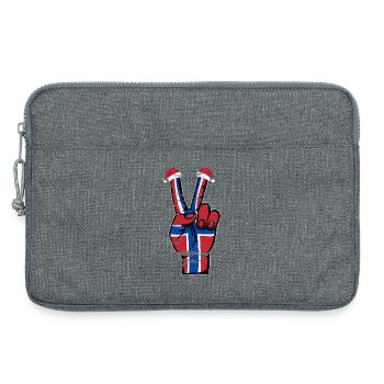 Drapeau de la Norvège Noël Symbole de la paix utilisé - Sacoche pour ordinateur portable 13 pouces - gris chiné - Devant