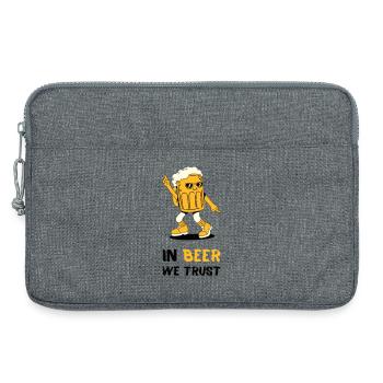 In Beer We Trust - Laptop bag 13" - heather grey - Front