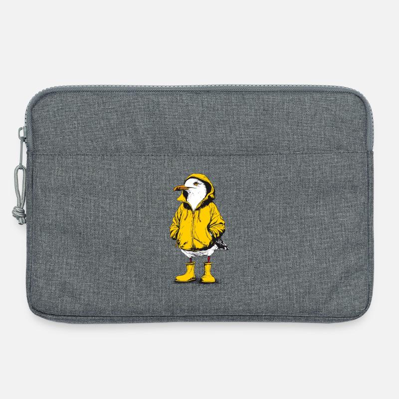 Schiet Wetter Möwe - Laptoptasche 13" - Grau meliert