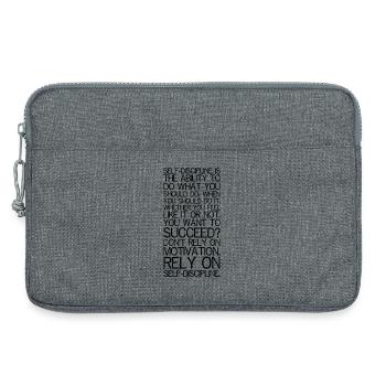 self discipline is the ability to do what you - Laptop bag 13" - heather grey - Front