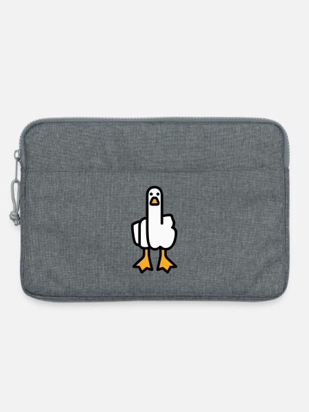 Statement Gans - Laptoptasche 13" - Grau meliert