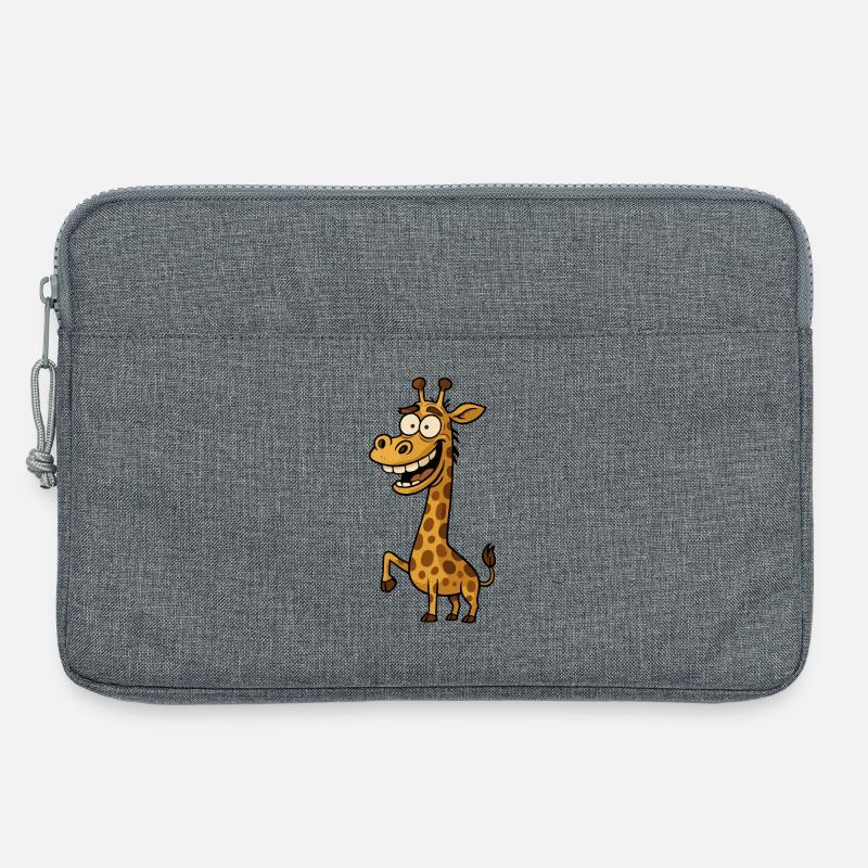 Lustiger Cartoon Giraffe Comic Design - Laptoptasche 13" - Grau meliert