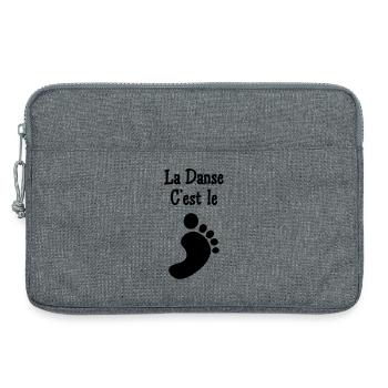 La danse c’est le pied - Sacoche pour ordinateur portable 13 pouces - gris chiné - Devant