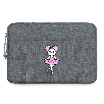Souris ballerine - Sacoche pour ordinateur portable 13 pouces - gris chiné - Devant