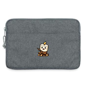 Des guimauves câlines près du feu de camp - Sacoche pour ordinateur portable 13 pouces - gris chiné - Devant