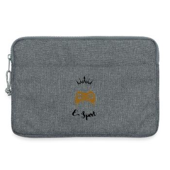 E-sport or noir - Sacoche pour ordinateur portable 13 pouces - gris chiné - Devant