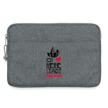 Stadt Liebe Hamburg Deutschland Spruch Geschenk - Laptoptasche 13" - Grau meliert - Vorne