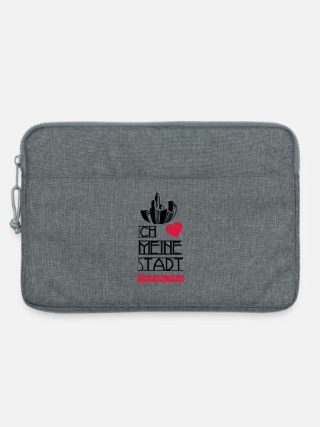 Stadt Liebe Hamburg Deutschland Spruch Geschenk - Laptoptasche 13" - Grau meliert