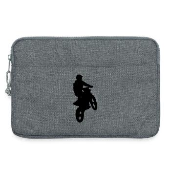 moto cross - Sacoche pour ordinateur portable 13 pouces - gris chiné - Devant