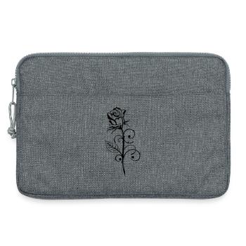 Rose amour, - Sacoche pour ordinateur portable 13 pouces - gris chiné - Devant