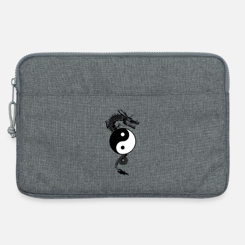 Drache Yin Yang - Laptoptasche 13" - Grau meliert