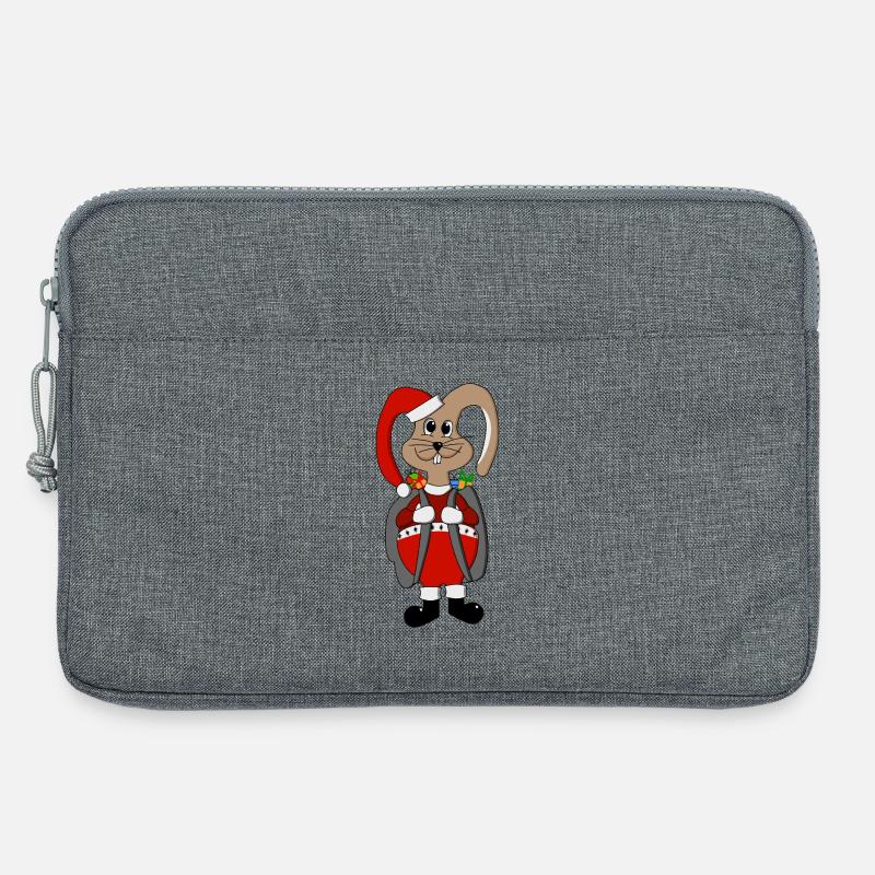 Weihnachtshase - Laptoptasche 13" - Grau meliert