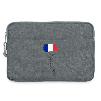 Drapeau France Fierté Régionale Identité Nationale - Sacoche pour ordinateur portable 13 pouces - gris chiné - Devant