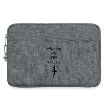 Ich kann nicht, ich habe klassischen Tanz - Laptoptasche 13" - Grau meliert - Vorne