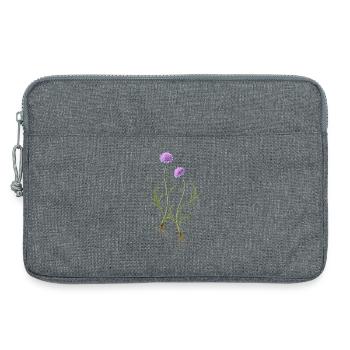 Wiesenblume Natur Illustration  - Laptoptasche 13" - Grau meliert - Vorne