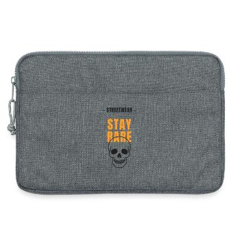 Stay Bare Skull Streetwear - Laptop bag 13" - heather grey - Front