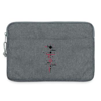 Punkte und Linien - Laptoptasche 13" - Grau meliert - Vorne
