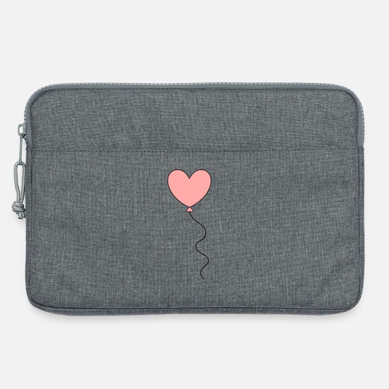 pinkes Herz rosa rot Herzen Geschenk Valentinstag - Laptoptasche 13" - Grau meliert