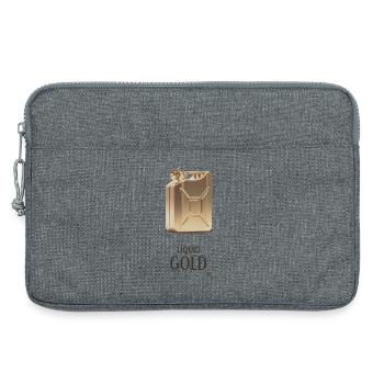 Liquid Gold Canister Design Saying - Laptop bag 13" - heather grey - Front