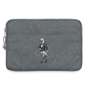 Swan in Tuxedo - Laptop bag 13" - heather grey - Front