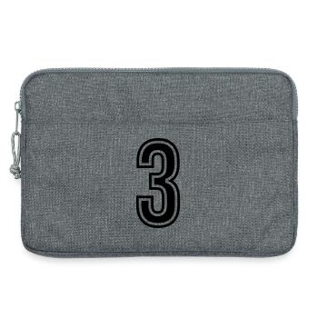 3 Symbole numérique - Sacoche pour ordinateur portable 13 pouces - gris chiné - Devant