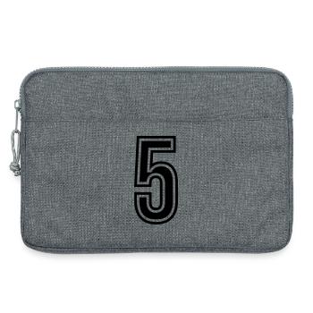 5 Symbole numérique - Sacoche pour ordinateur portable 13 pouces - gris chiné - Devant