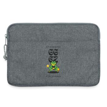 Montée de niveau du joueur grenouille - Sacoche pour ordinateur portable 13 pouces - gris chiné - Devant