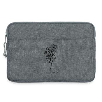 Fleur sauvage - Sacoche pour ordinateur portable 13 pouces - gris chiné - Devant